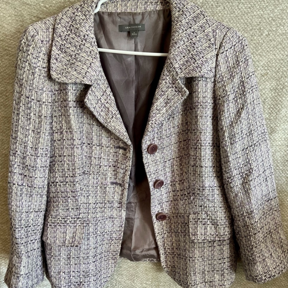 Lavender tweed blazer